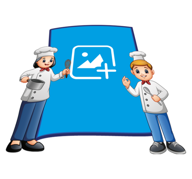 Vinyl teppich kinderzimmer mit kinder chef bilderrahmen - TenStickers