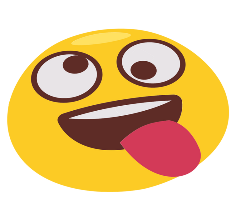 Vinyl teppich kinderzimmer mit verspieltem emoji gesicht - TenStickers