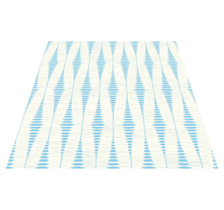 Vinyl teppich geometrisch hellblau rabaul ikat - TenStickers