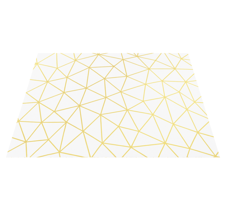 Vinyl teppich geometrisch golden prismenmosaik - TenStickers