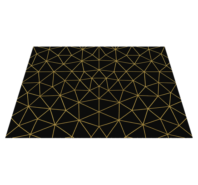Vinyl teppich geometrisch mitternachtsgold muster - TenStickers