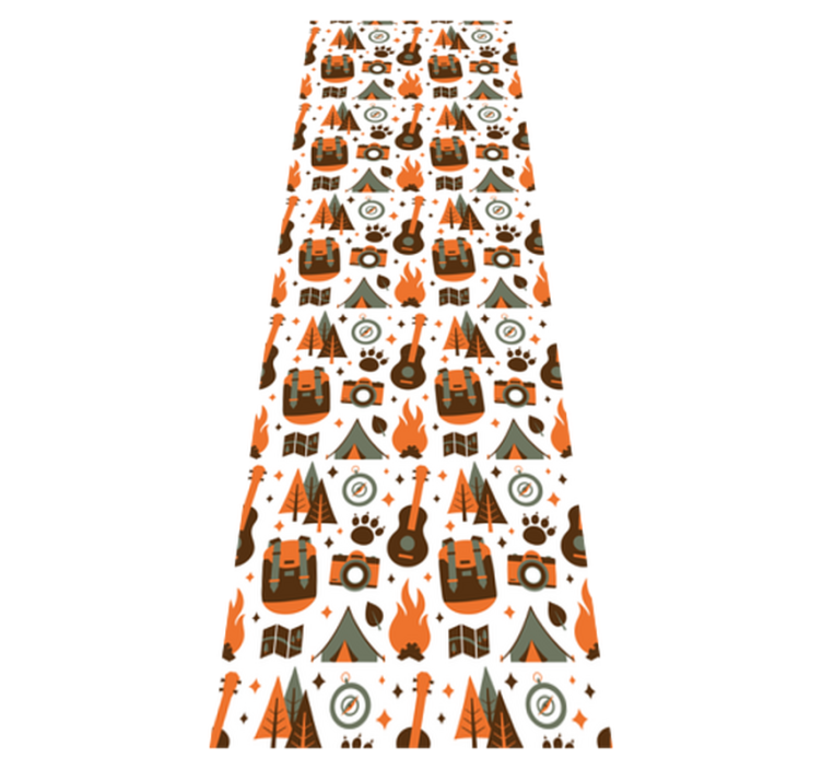 Vinyl teppich schlafzimmer berge bär holz feuer - TenStickers