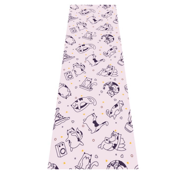 Vinyl teppich schlafzimmer katzenmusikband muster - TenStickers