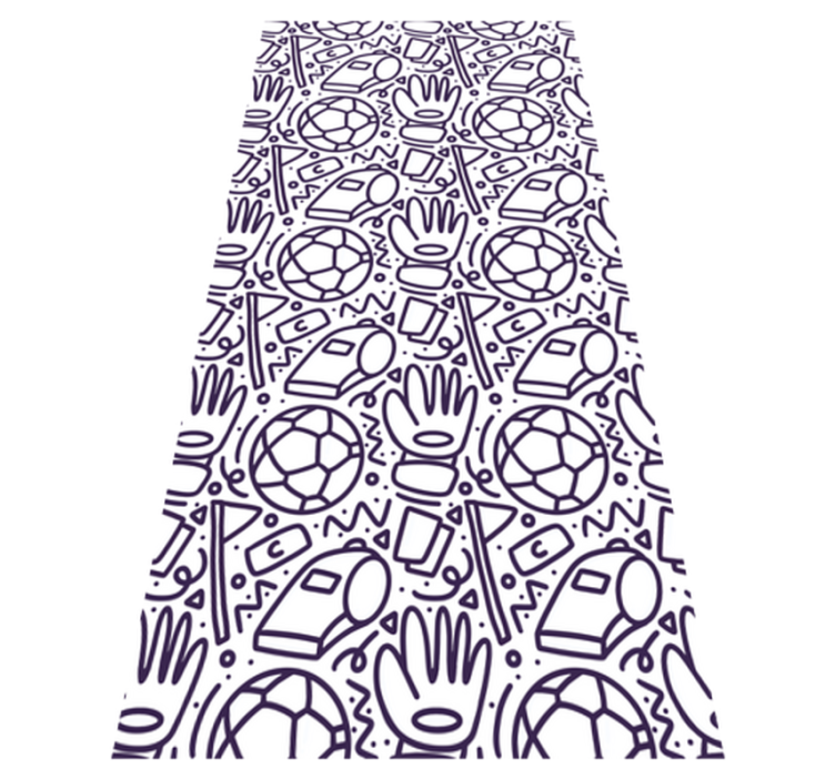 Vinyl teppich schlafzimmer sport doodle design - TenStickers