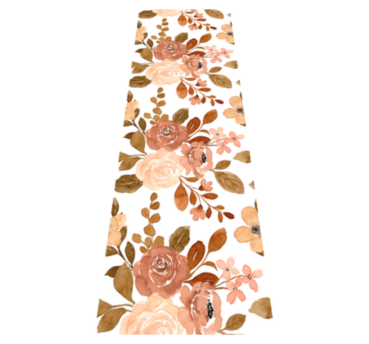 Vinyl teppich schlafzimmer elegante rosa pastellblumen - TenStickers