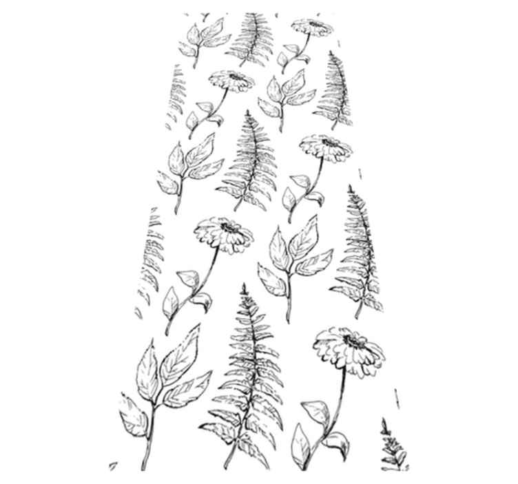 Vinyl teppich schlafzimmer mit minimalistischem tulpenmuster - TenStickers