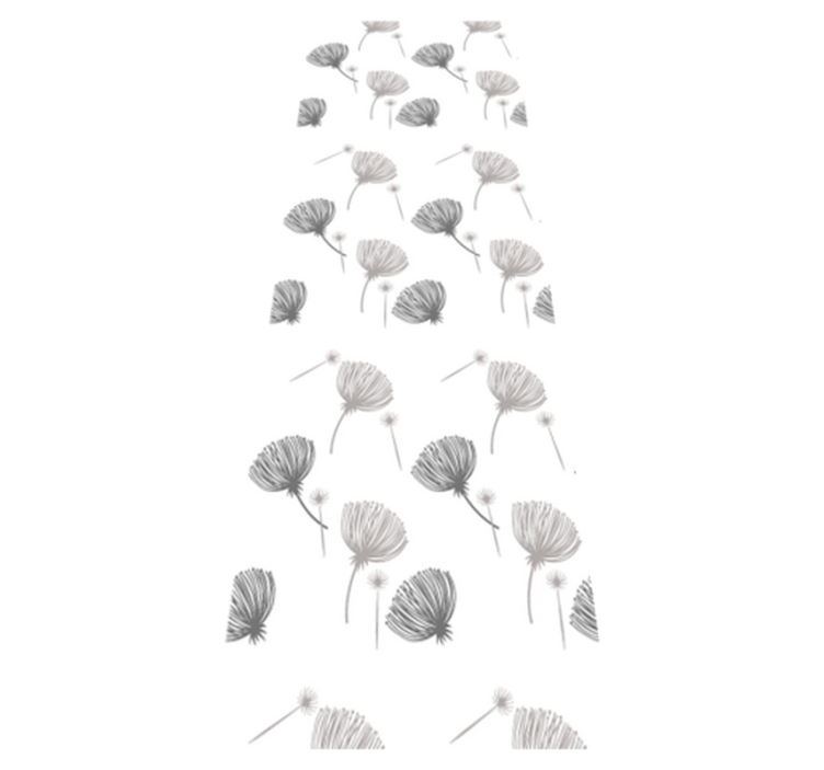 Vinyl teppich schlafzimmer mit wiesenblumenmuster weiß - TenStickers