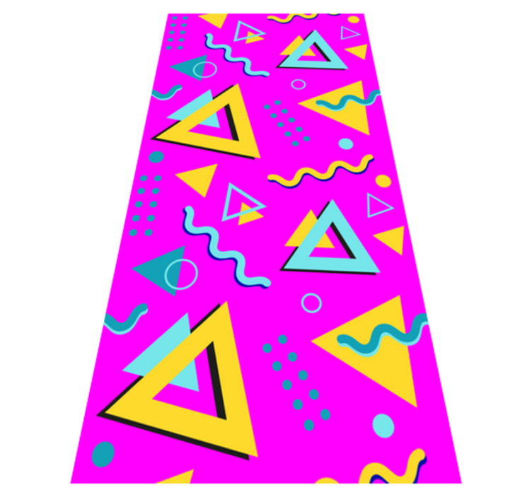 Vinyl teppich schlafzimmer memphis retro 80er geometrie - TenStickers