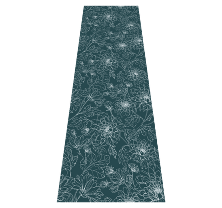 Vinyl teppich schlafzimmer mit weißen großmutterblumen - TenStickers