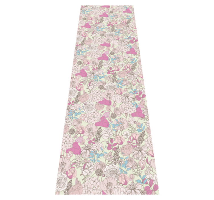 Vinyl teppich schlafzimmer im floralen grandmillenial stil - TenStickers