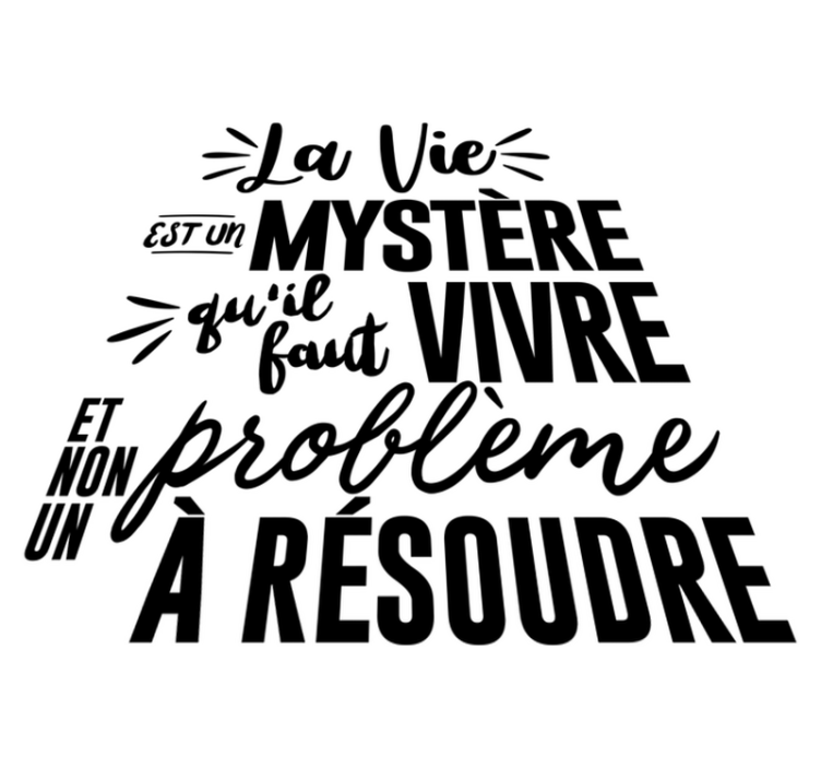 Vinyl teppich schlafzimmer das leben ist ein geheimnis - TenStickers