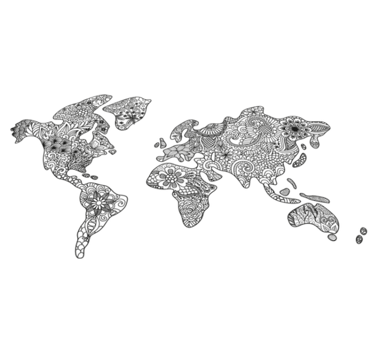 Vinyl teppich schlafzimmer mandala karte - TenStickers