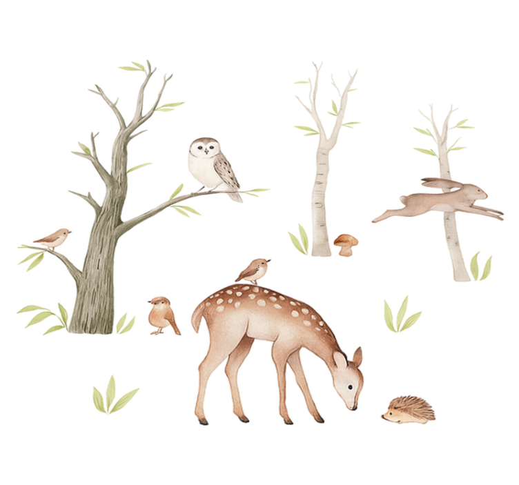 Vinyl teppich schlafzimmer beruhigender herbstwald - TenStickers