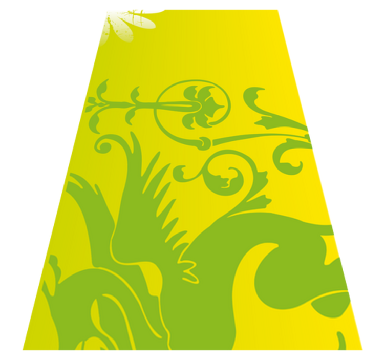 Vinyl teppich schlafzimmer grüner drachen dekor - TenStickers