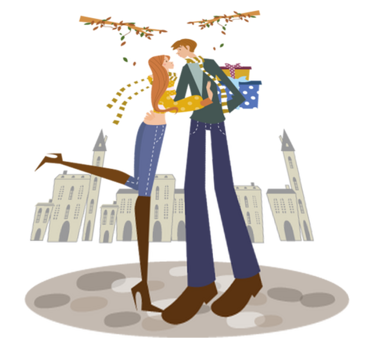 Vinyl teppich schlafzimmer herbstliches paardesign - TenStickers