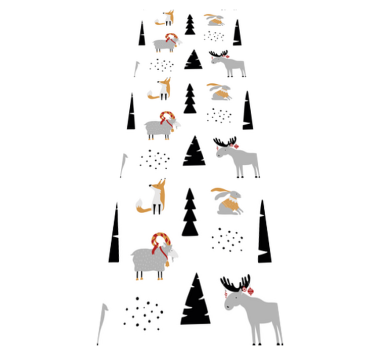 Vinyl teppich schlafzimmer mit wintertieren muster - TenStickers
