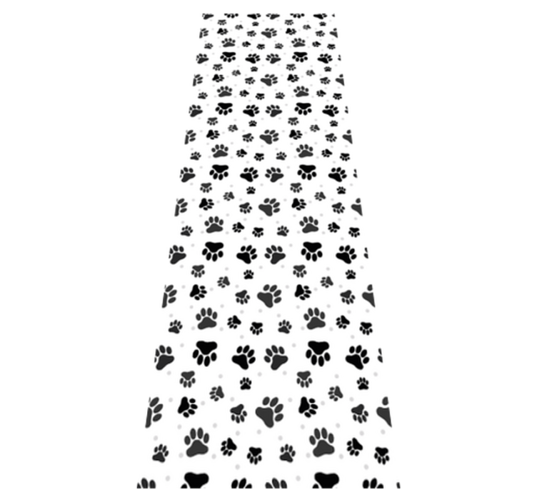 Vinyl teppich schlafzimmer mit pfotenmuster - TenStickers