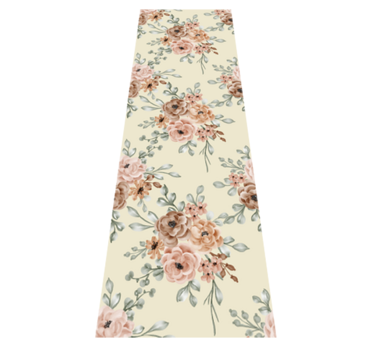 Vinyl teppich schlafzimmer mit romantischen rosenmotiven - TenStickers