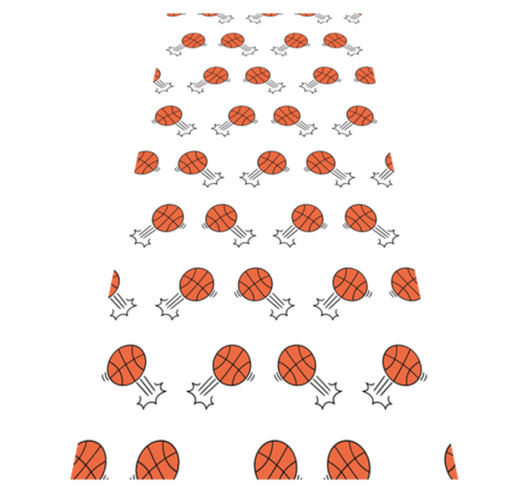 Vinyl teppich schlafzimmer mit handgezeichneten basketballs - TenStickers