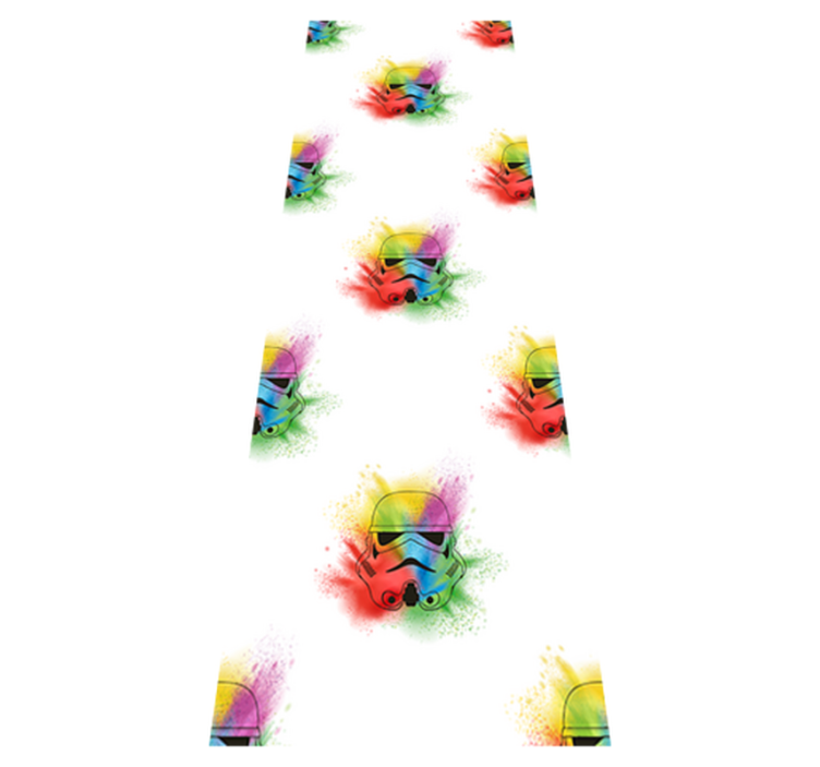 Vinyl teppich schlafzimmer mit weißen trooper-köpfen - TenStickers