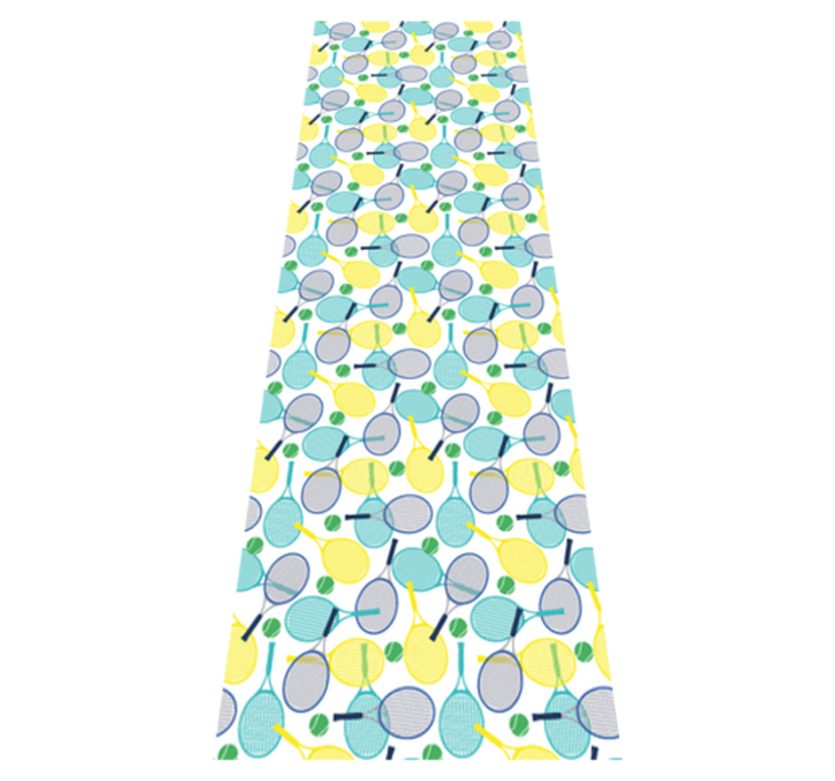 Vinyl teppich schlafzimmer mit bunten schläger-mustern - TenStickers