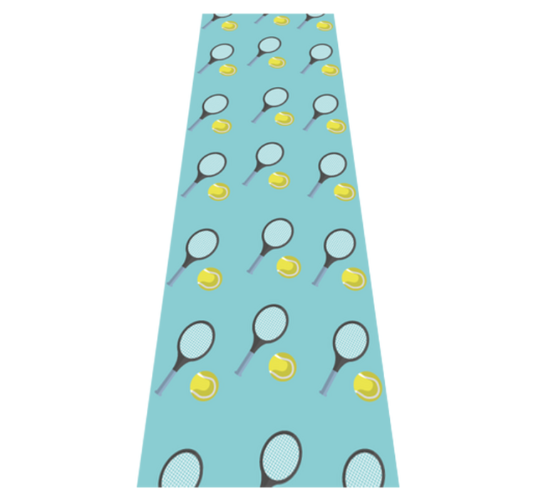 Vinyl teppich schlafzimmer mit tennisrackets und bällen - TenStickers