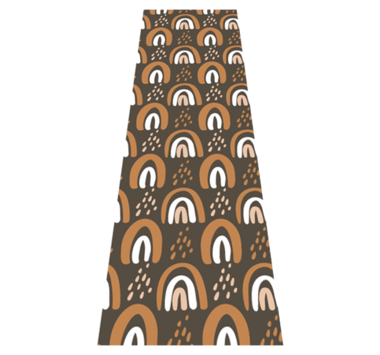 Vinyl teppich schlafzimmer regenbogenmuster mit tropfen - TenStickers