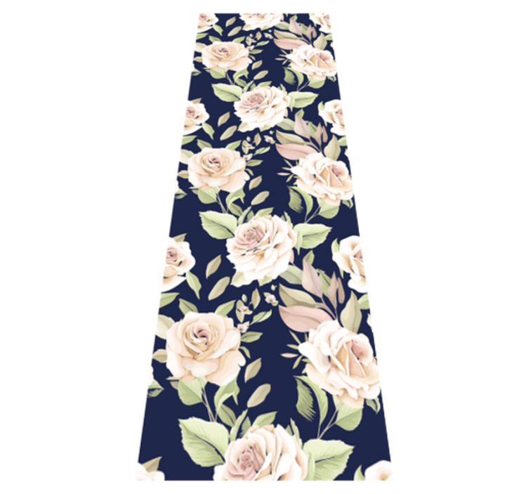 Vinyl teppich schlafzimmer mit vintage rosenmuster - TenStickers