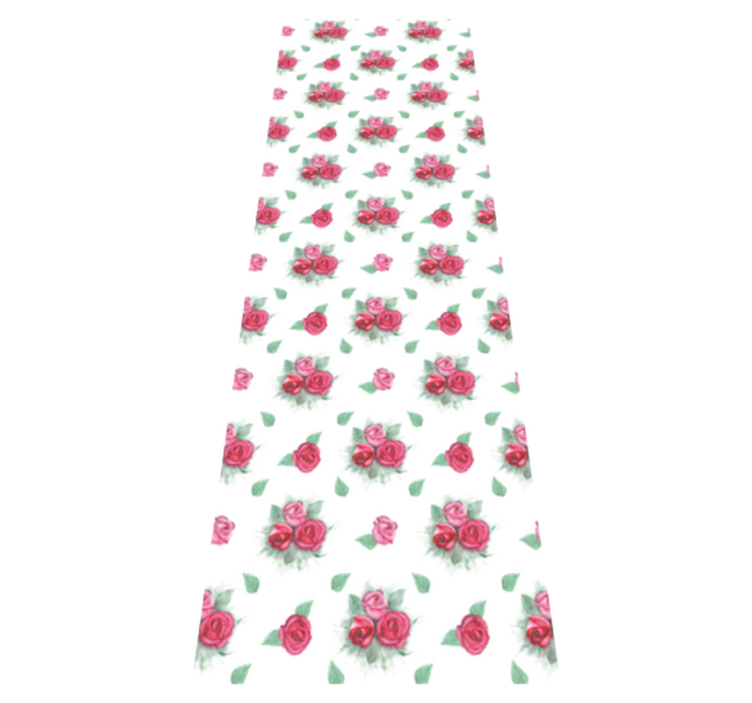 Vinyl teppich schlafzimmer mit rosa und roten rosenmuster - TenStickers