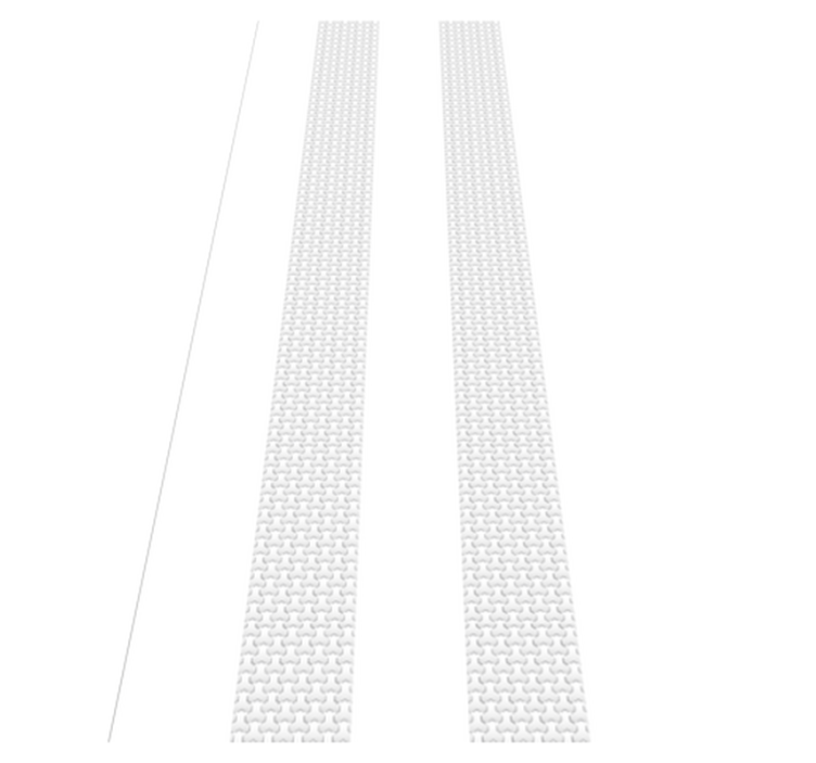 Vinyl teppich schlafzimmer 3d weiße vertikale streifen - TenStickers