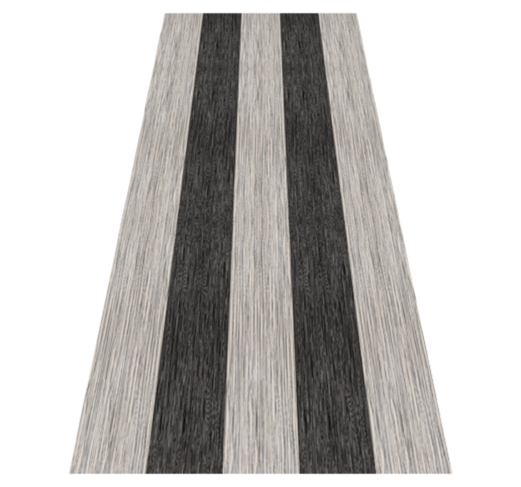 Vinyl teppich schlafzimmer in schwarz-weiß holzoptik - TenStickers