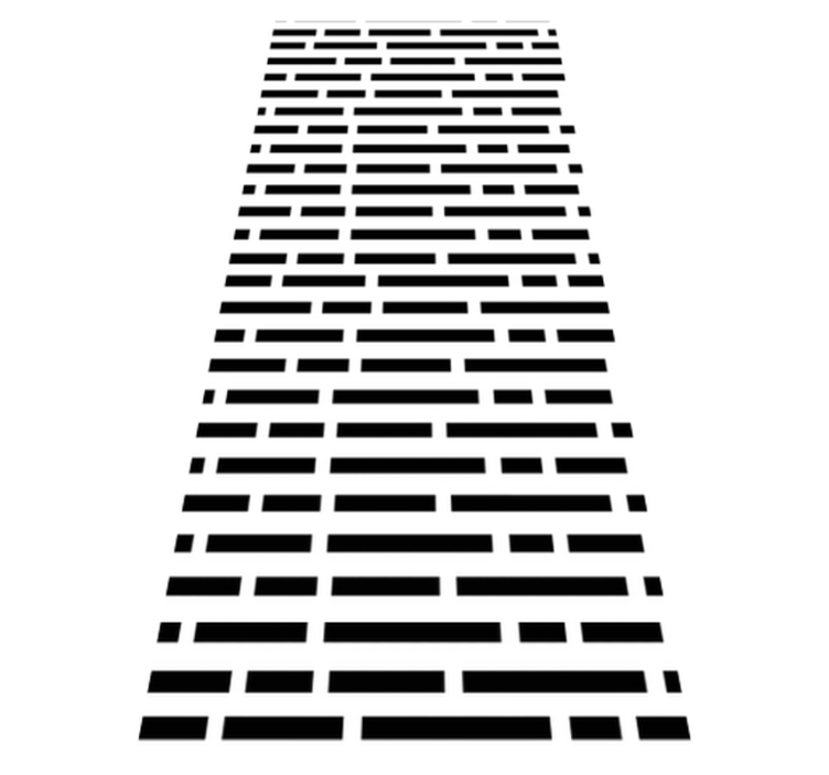 Vinyl teppich schlafzimmer in schwarz-weiß rechtecken - TenStickers