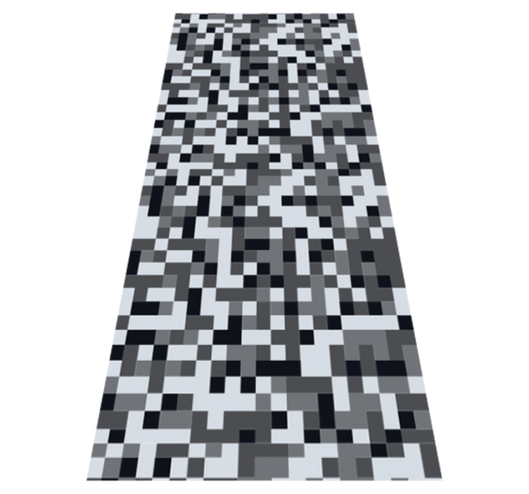 Vinyl teppich schlafzimmer in grauen nordic quadraten - TenStickers