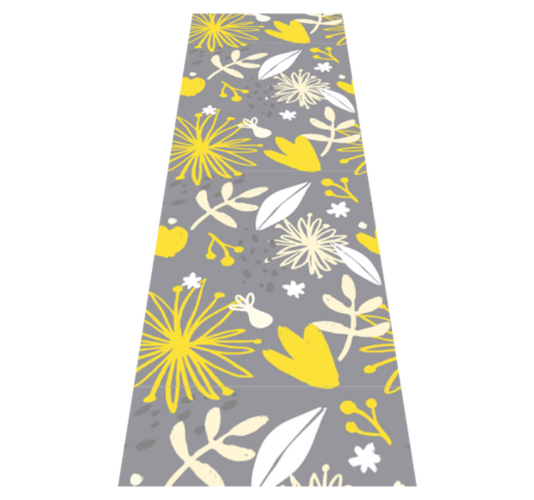 Vinyl teppich schlafzimmer pantone vintage blumen - TenStickers