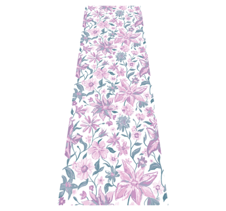 Vinyl teppich schlafzimmer mit rosa und grauen rosen - TenStickers