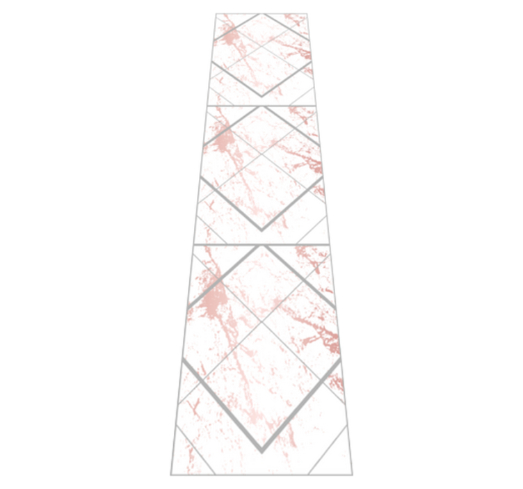 Vinyl teppich schlafzimmer in rosa und grauer marmoroptik - TenStickers