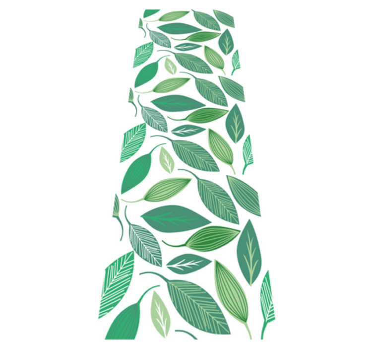 Vinyl teppich schlafzimmer mit grünem blattmuster - TenStickers