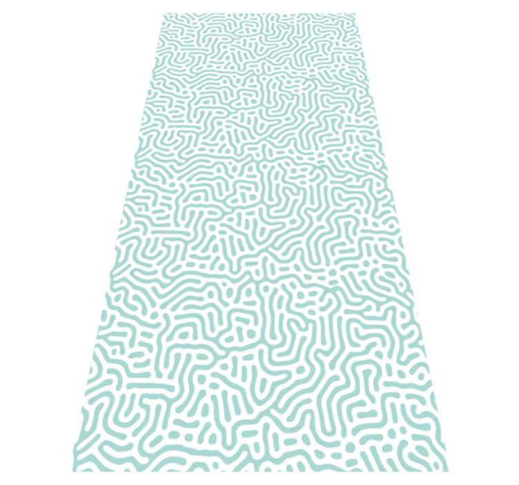 Vinyl teppich schlafzimmer mit grün-weißer naturmuster - TenStickers