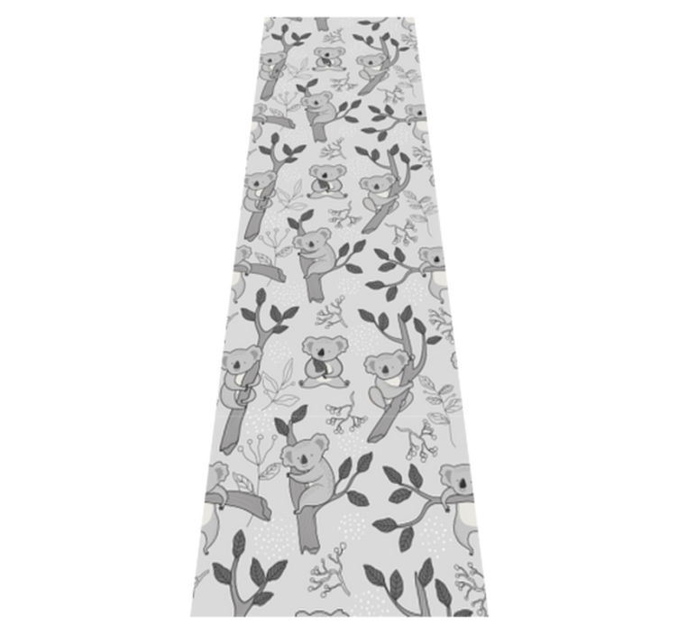 Vinyl teppich schlafzimmer graues koala-muster - TenStickers