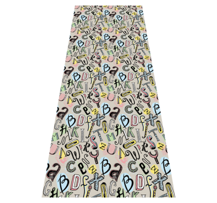 Vinyl teppich schlafzimmer im nordischen alphabet - TenStickers