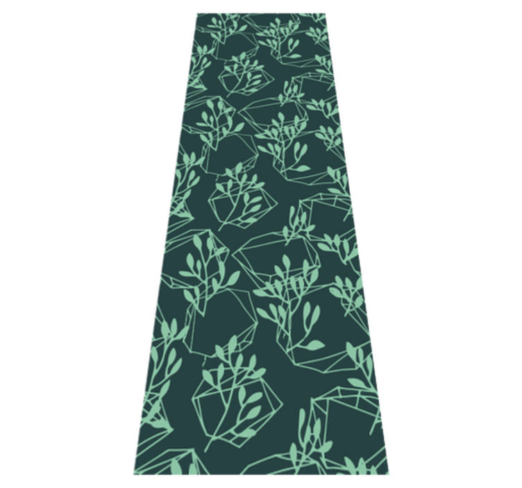 Vinyl teppich schlafzimmer mit grünen vintage-pflanzen - TenStickers