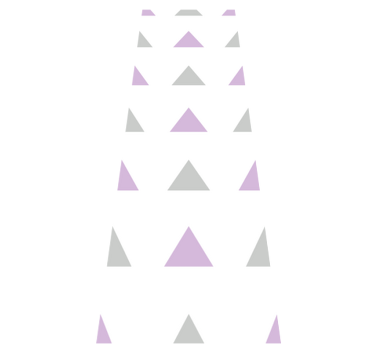 Vinyl teppich schlafzimmer in grau und lila dreiecken - TenStickers