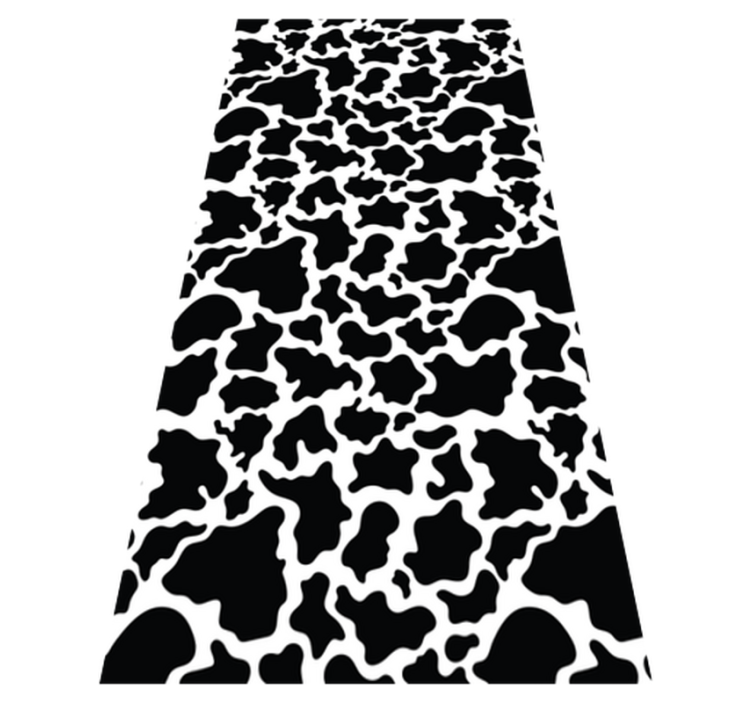 Rechteckiger kuh animal print vinyl teppich - TenStickers