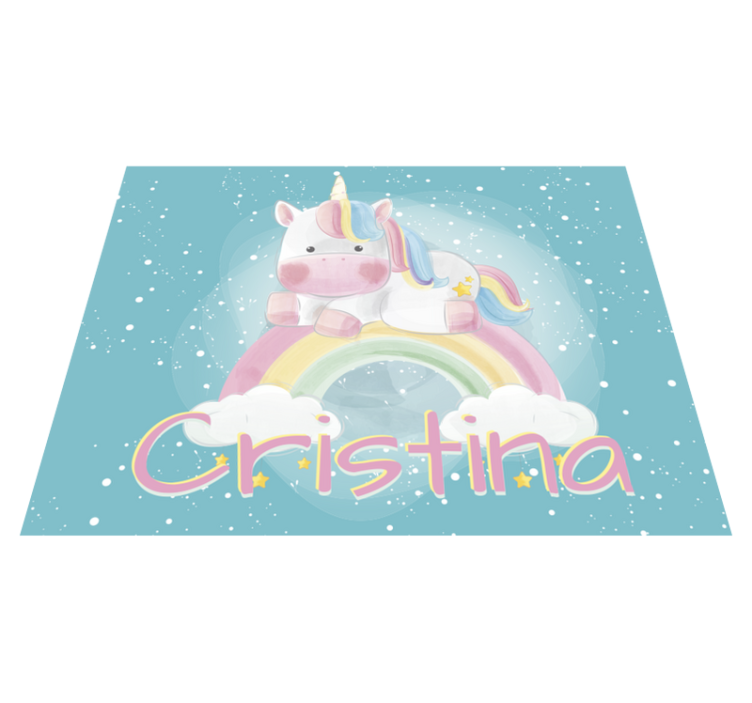 Personalisierbare einhorn baby vinyl teppich - TenStickers
