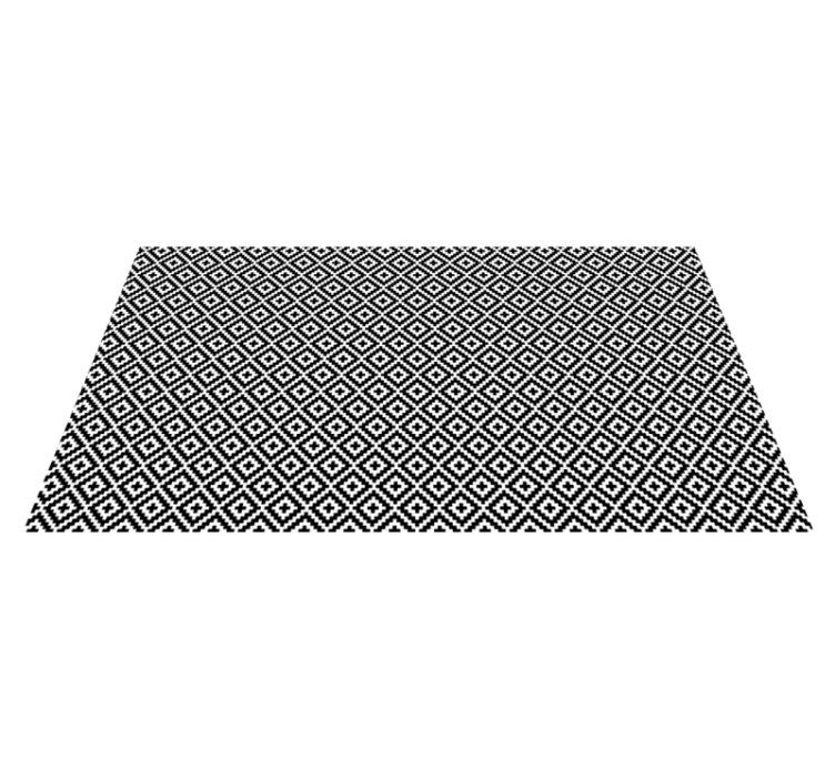 Vinyl Teppich Wohnzimmer geometrisches schwarz-weißes design - TenStickers