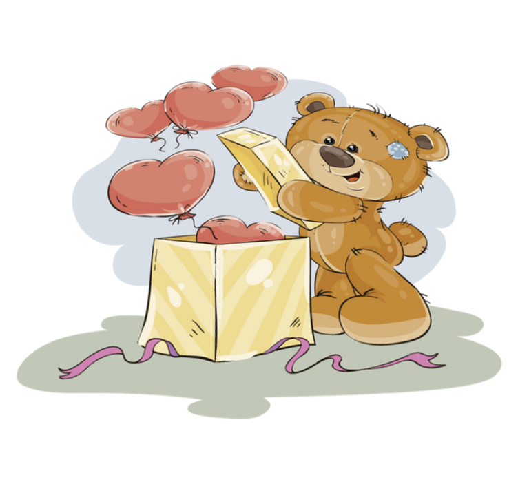 Vinylteppich Baby die Feier des Teddybären - TenStickers