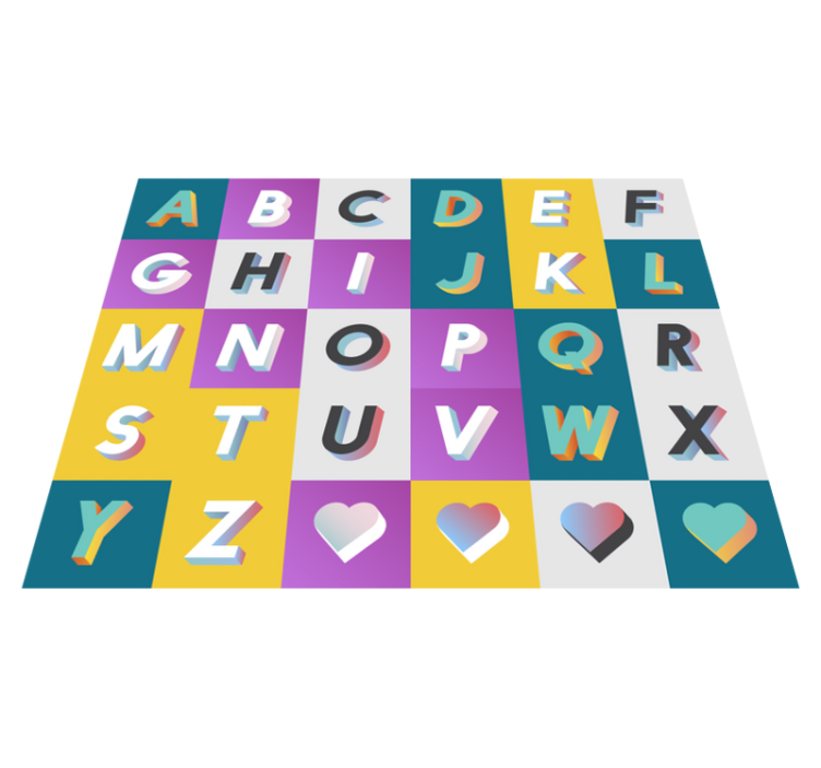 Moderner alphabet vinyl teppich - TenStickers