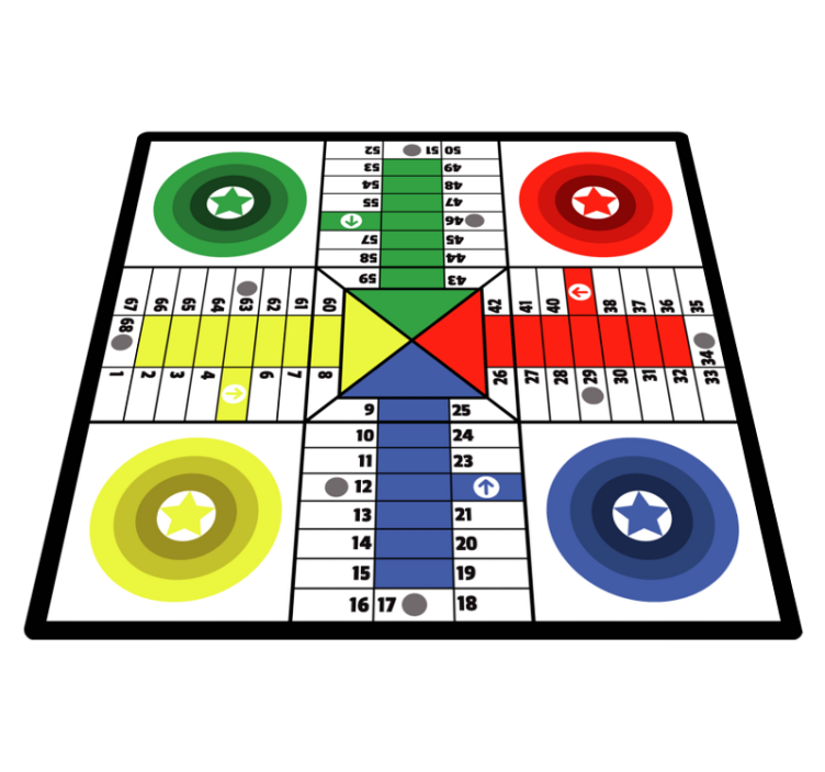 Atemberaubender parchis brettspiel vinyl teppich - TenStickers
