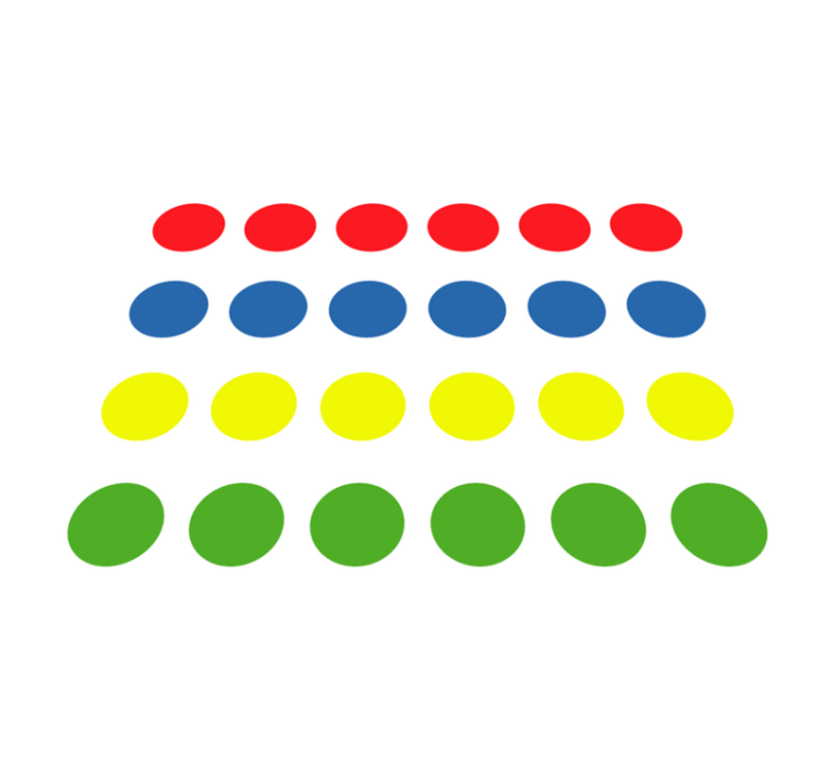 Wundervoller twister game vinyl teppich - TenStickers