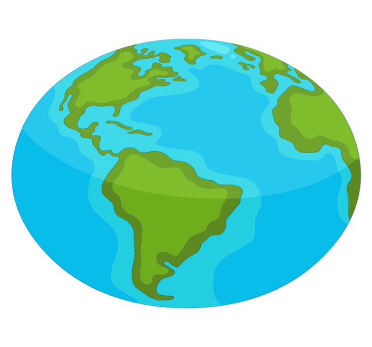 Vinyl Teppich Weltkarte pädagogische weltkarte - TenStickers